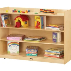 Mobile Adjustable Bookcase with Lip (35-1/2'' H)