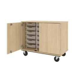 Mobile 18 Bin Storage Unit