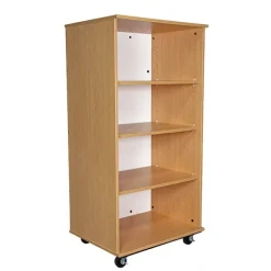 Mobile Bookcase with Dry Erase Back (30" W x 23" D x 60" H)