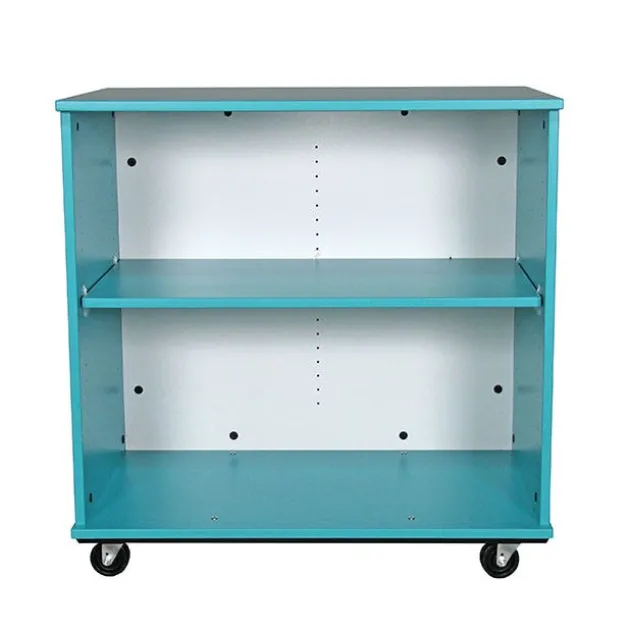 Mobile Bookcase with Dry Erase Back (36" W x 23" D x 36" H)