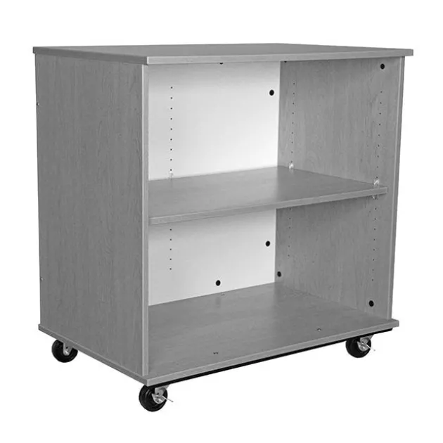 Mobile Bookcase with Dry Erase Back (36" W x 23" D x 36" H)