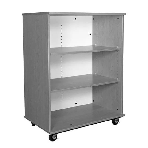 Mobile Bookcase with Dry Erase Back (36" W x 23" D x 48" H)