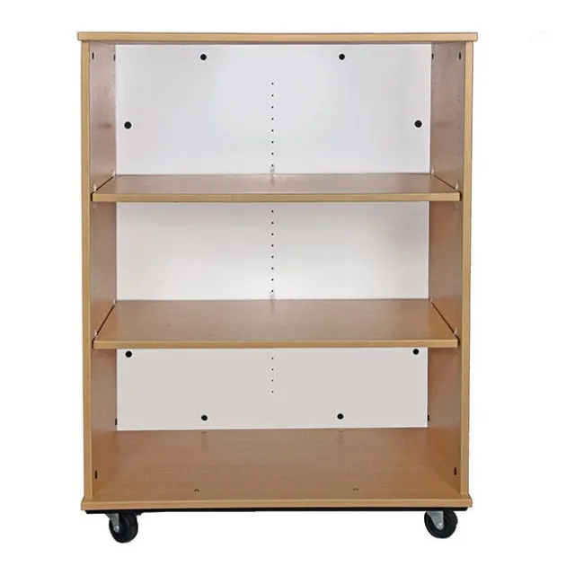 Mobile Bookcase with Dry Erase Back (36" W x 23" D x 48" H)