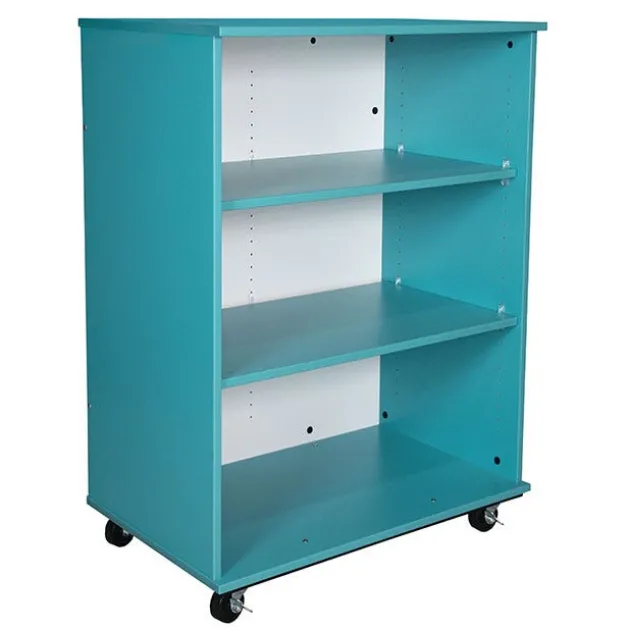 Mobile Bookcase with Dry Erase Back (36" W x 23" D x 48" H)