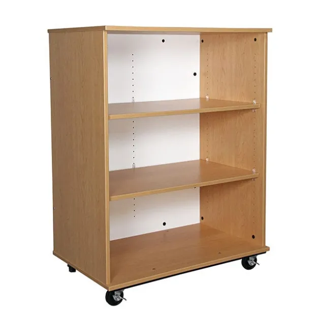 Mobile Bookcase with Dry Erase Back (36" W x 23" D x 48" H)