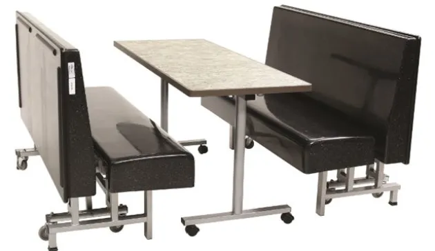 Mobile Folding Cafeteria Booth & Table Packages