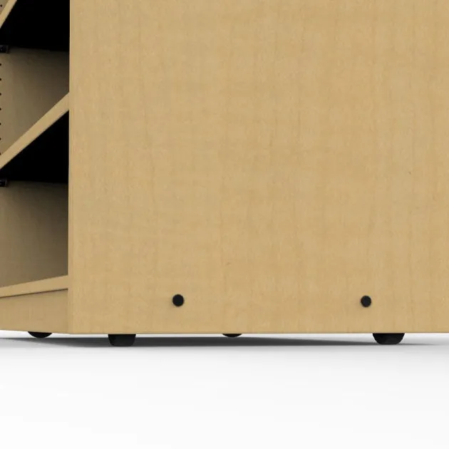 Mobile Laminate Bookcase with Shelves