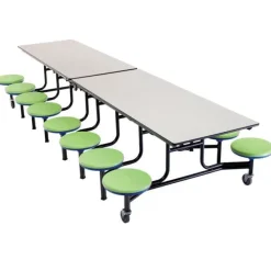 Mobile Stool Cafeteria Tables
