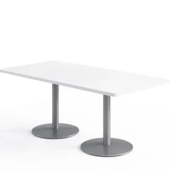Mode Counter Height Cafe Table w/ Silver Round Base (36'' x 72'' Rectangle)