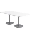Mode Dry Erase Rectangular Counter Height Cafe Table w/ Silver Round Base (36'' x 72'' Rectangle)