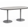 Mode Racetrack Café Tables w/ Round Silver Base