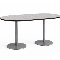 Mode Racetrack Café Tables w/ Round Silver Base