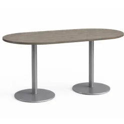 Mode Racetrack Café Tables w/ Round Silver Base