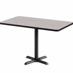 Mode Rectangular Cafe Table w/ Black X Base