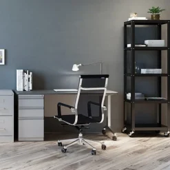 Modern Teacher T-Leg Desk w/ Single Pedestal - 60” W x 24” D
