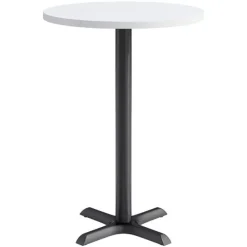 Mode Round Bar Height Cafe Table w/ Black X Base