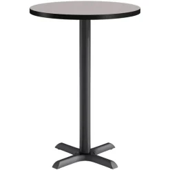Mode Round Bar Height Cafe Table w/ Black X Base
