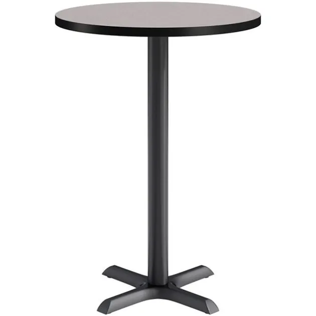 Mode Round Bar Height Cafe Table w/ Black X Base
