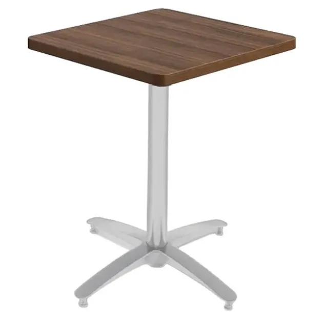 Mode Silver Arched Base Square Bar Height Cafe Tables