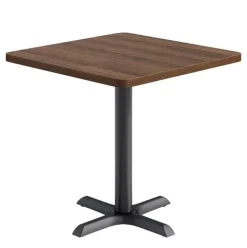 Mode Square Cafe Table w/ Black X-Base by KFI