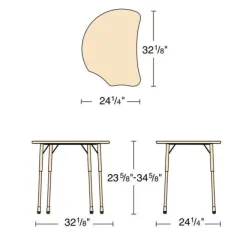 Molecule Collaborative Classroom Desk w/ Plastic Bookbox