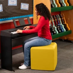 Monroe Vinyl Cube Ottoman