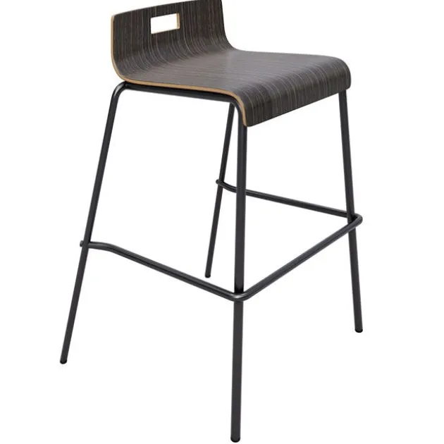 Multi-Use All Wood Counter Height Half-Back Stool