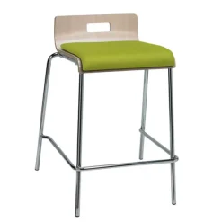 Multi-Use Padded Counter Height Half-Back Stool