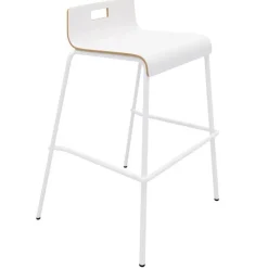 Multi-Use Padded Counter Height Half-Back Stool