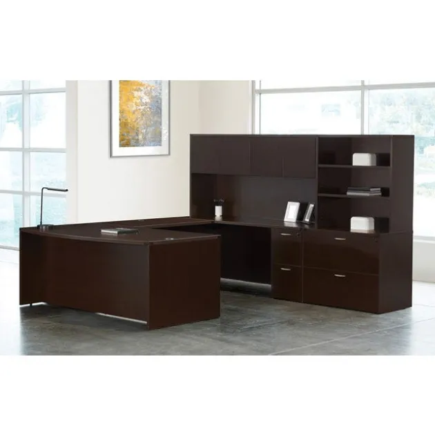 Napa U-Shaped Office Suite with Hutch & Bookcase