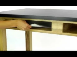 One Acid Resistant Science Lab Table & Two 18'' Black Stools (54'' x 24'')