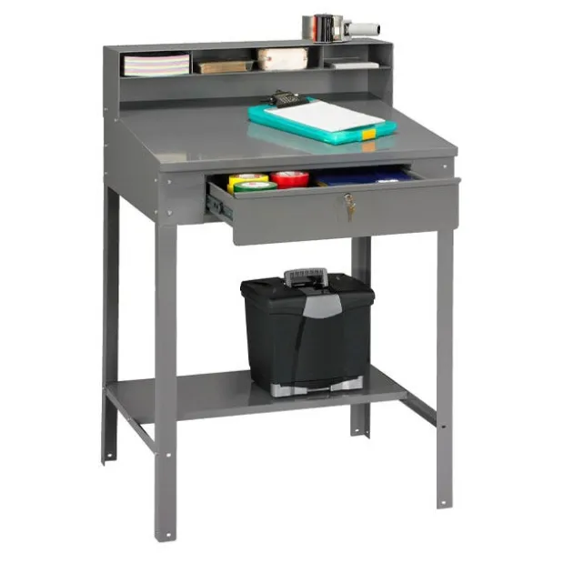 Open Style Foreman's Shop Desk with Lower Shelf