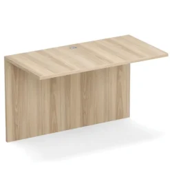 OS Laminate Bow Front Executive Desk w/ Deluxe Full Pedestal & Wall Storage Unit