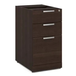 OS Laminate Bow Front Executive Desk w/ Deluxe Full Pedestal & Wall Storage Unit