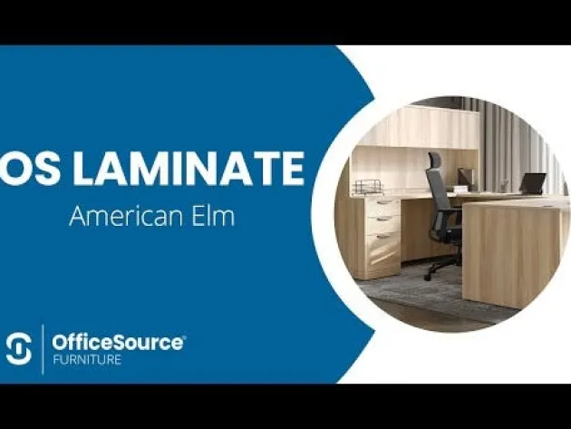 OS Laminate Bow Front U-Shape Desk Suite w/ Deluxe Full Pedestal & 2 Drawer Lateral File