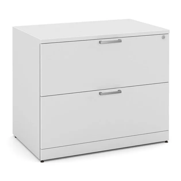 OS Laminate Bow Front U-Shape Desk Suite w/ 2 Drawer Lateral File