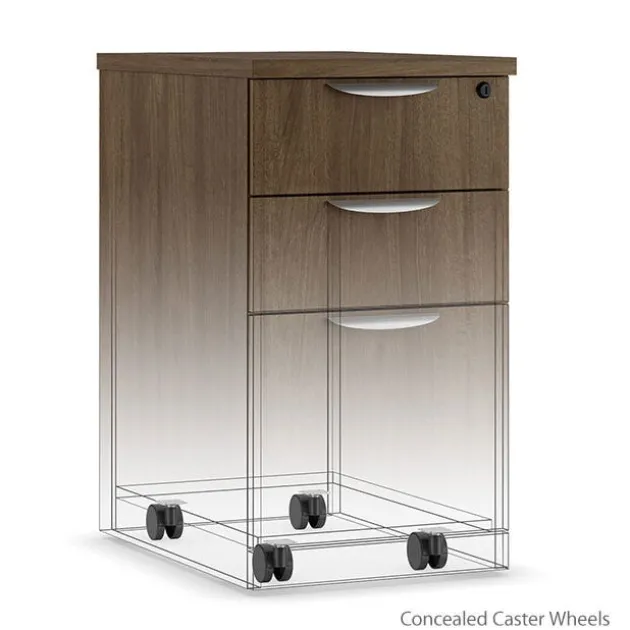 OS Laminate 3 Drawer Mobile File Pedestal, Box/Box/File