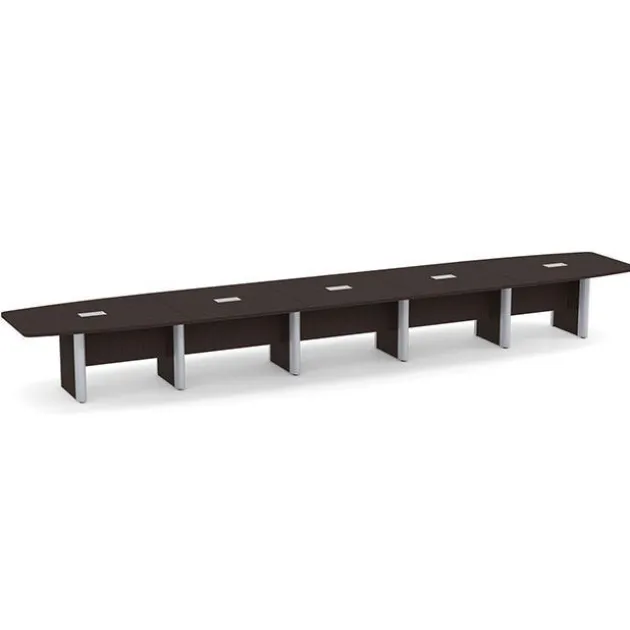 OS Laminate Expandable Boat Shaped Conference Tables w/ Elliptical Base