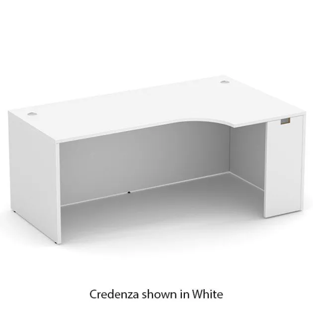 OS Laminate L-Shaped Desk Suite w/ Hutch & 2 Solid Doors