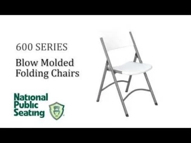 Package One 18'' x 96'' Plastic Folding Seminar Table & Four Plastic Folding Chairs