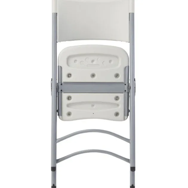 Package One 18'' x 96'' Plastic Folding Seminar Table & Four Plastic Folding Chairs