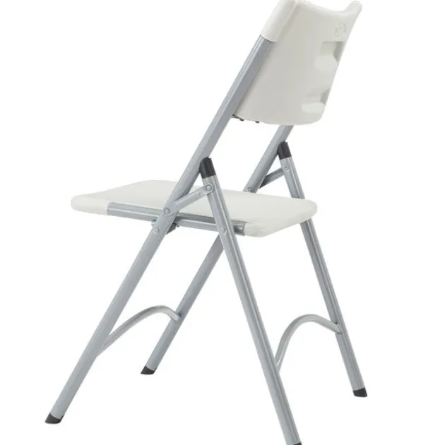 Package One 18'' x 96'' Plastic Folding Seminar Table & Four Plastic Folding Chairs