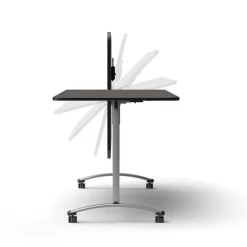 Package Set - 4 A&D Crossfit Flip-Top Adjustable Height Tables w/ 6 Emoji Chairs