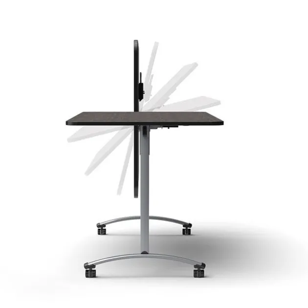 Package Set - 4 A&D Crossfit Flip-Top Adjustable Height Tables w/ 6 Emoji Chairs