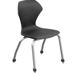 Package Set- Dual Base Rectangle Table w/ 6 Apex Stack Chairs