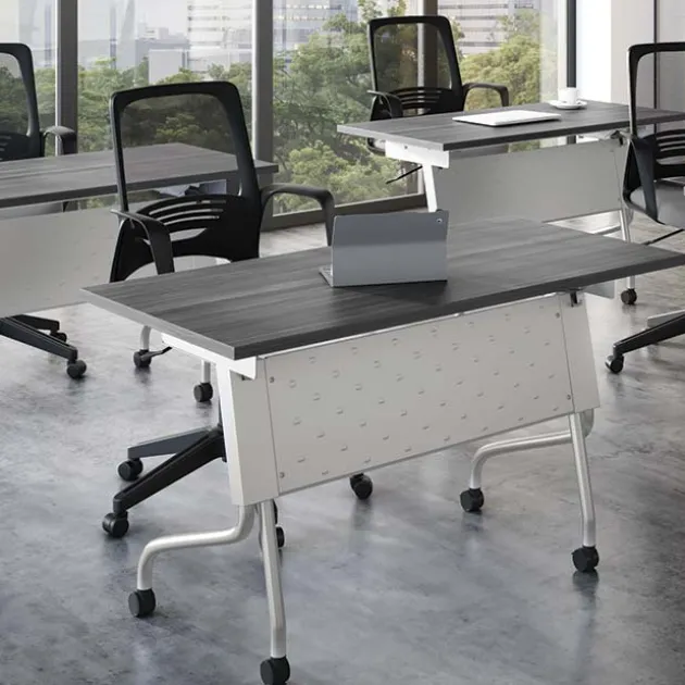 Package Set - 6 Training Tables w/ Flip Top Nesting Bases & Casters (72" X 24")