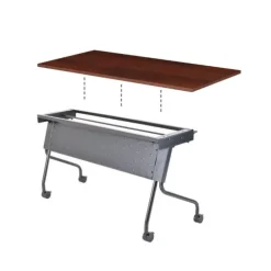 Package Set - 6 Training Tables w/ Flip Top Nesting Bases & Casters (72