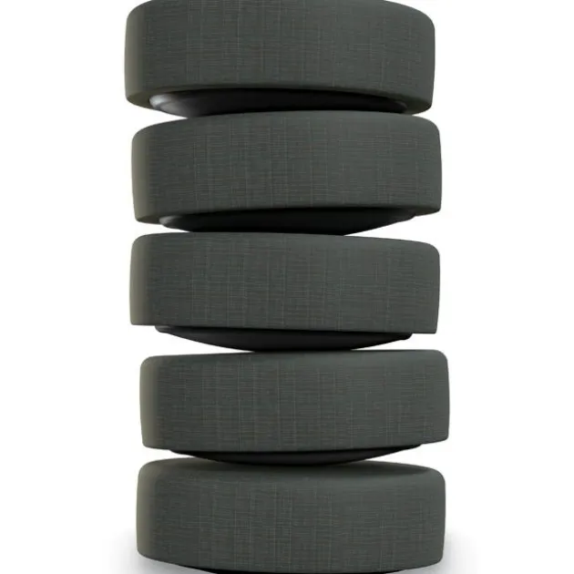 5 Pack Dot Soft Seating Wobble Floor Stools