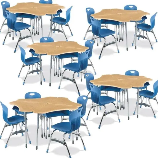 20-Pack Zuma ZBoom Modular Classroom Desk and Stack Chair Packages