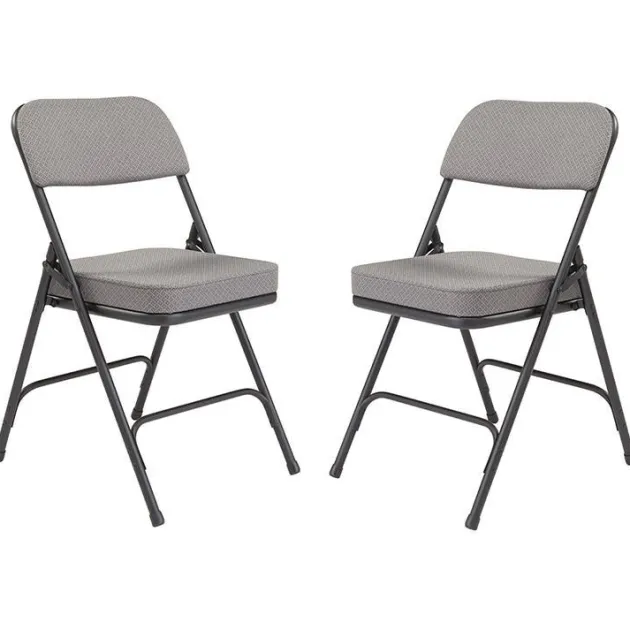 Padded Fabric Folding Chairs Model 3200 (2 Pack)